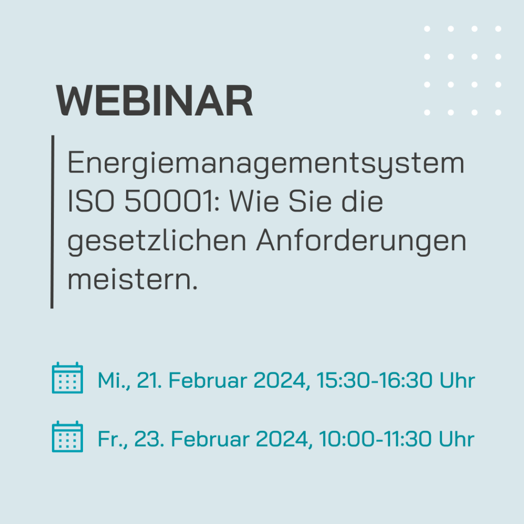 Energiemanagementsystem ISO 50001