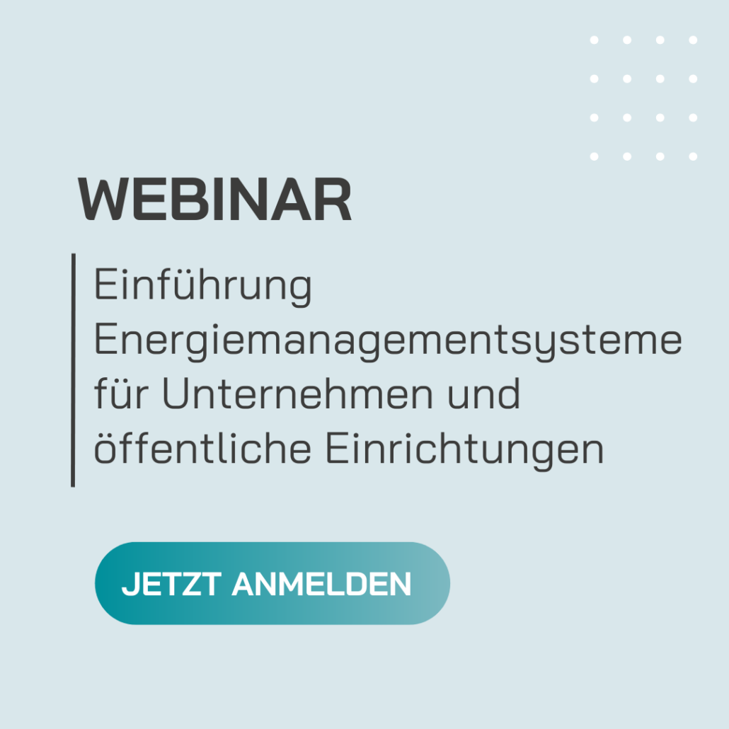 Einführung Energiemanagementsysteme für Unternehmen und öffentliche Einrichtungen
