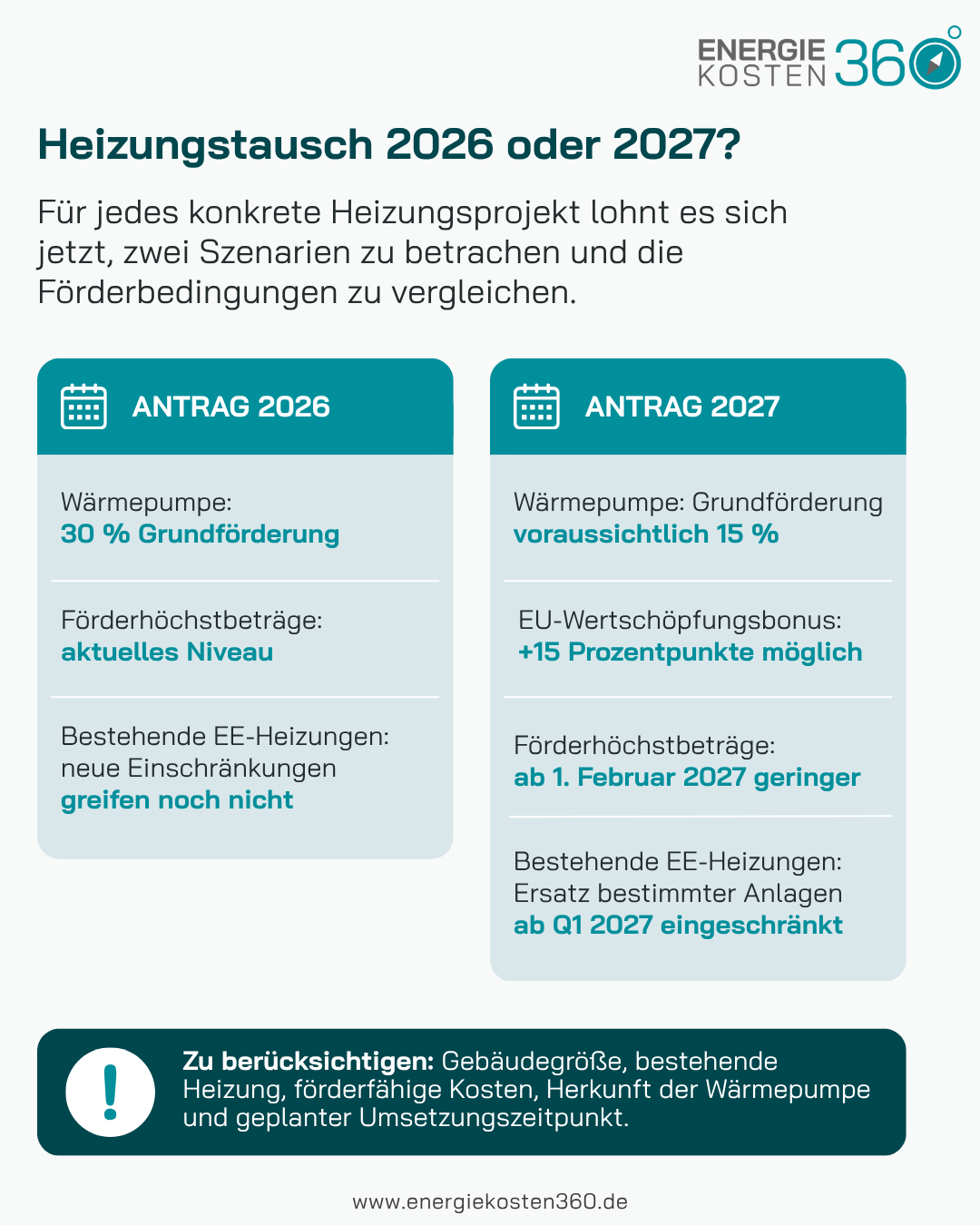 Heizungstausch 2026 oder 2027?